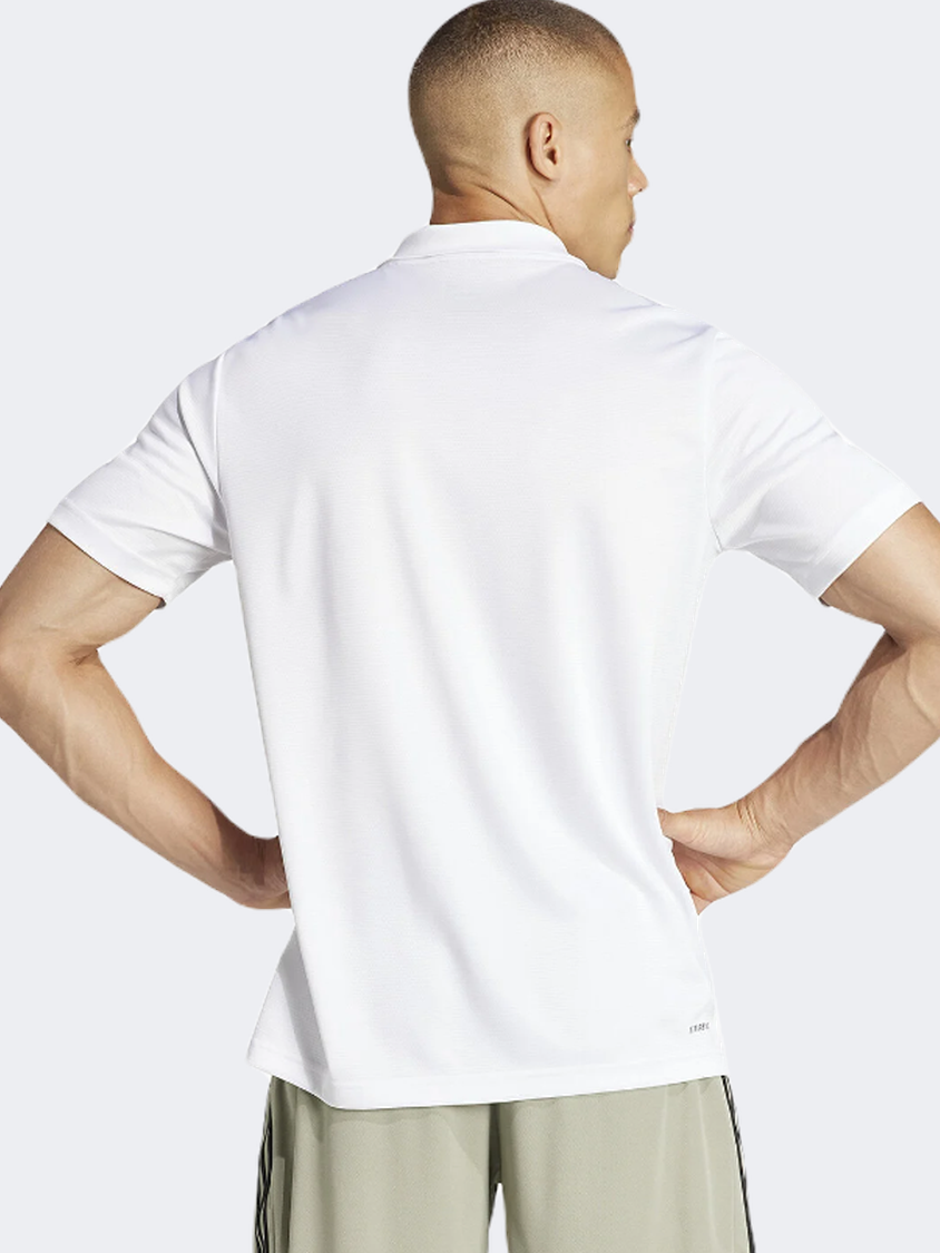 Adidas Essential Men Training Polo Long Sleeve White