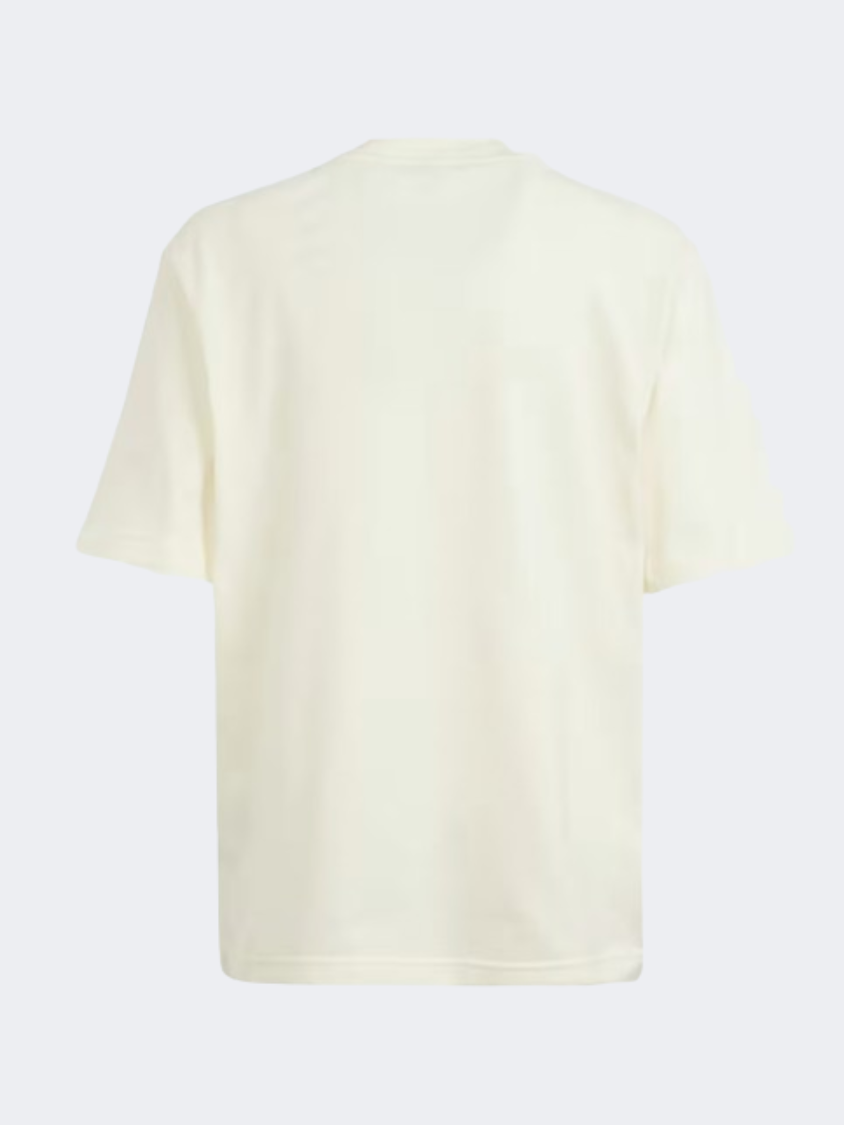 Adidas Future Icons Logo Kids Boys Sportswear T-Shirt Ivory/Preloved Ink