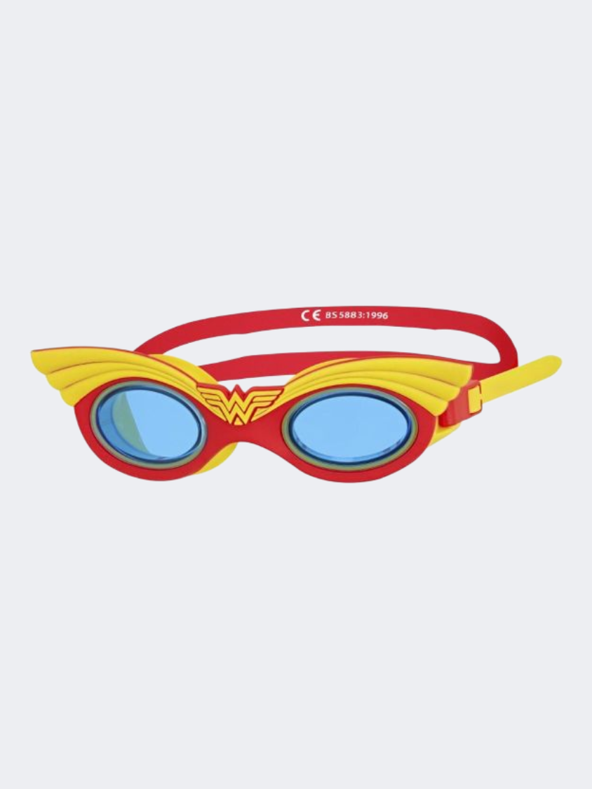 Zoggs Wonder Woman Character One Piece Kids Swim Goggles Red/Yellow 382438/000
