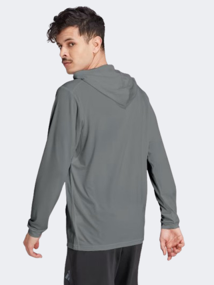 Adidas Essentials Men Training Hoody Solid Grey/Black