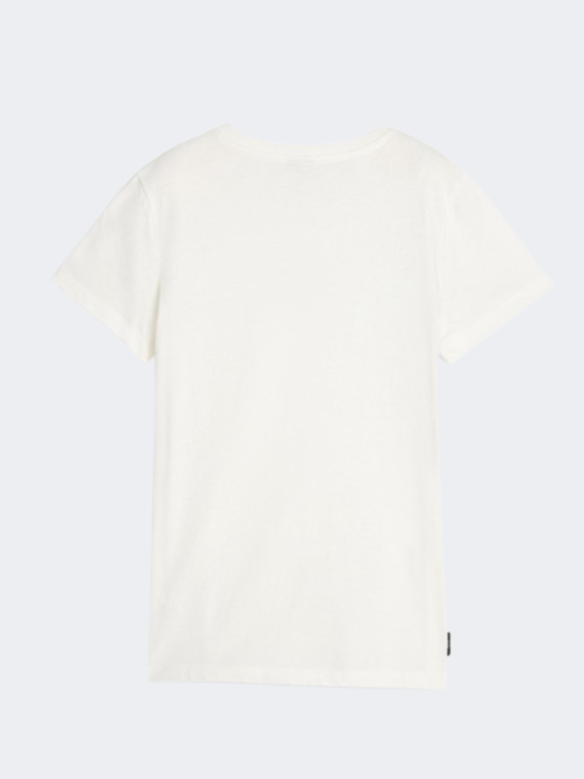 Puma Swxp Worldwide Graphic Women Lifestyle T-Shirt Warm White