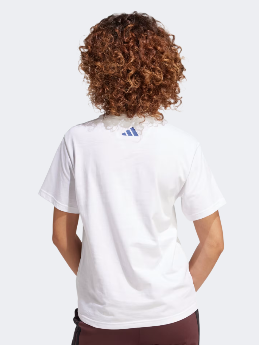 Adidas Tech Illustrate Graphic Women Sportswear T-Shirt White