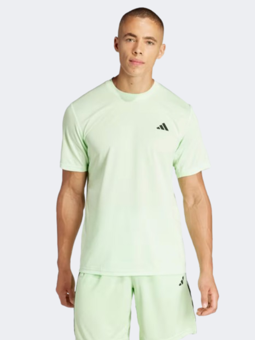 Adidas Essentials Base Logo Men Training T-Shirt Green Spark/Black