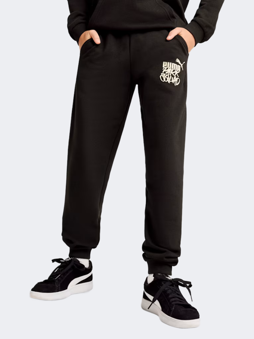 Puma Essentials+ Mid 90S Boys Lifestyle Pant Black