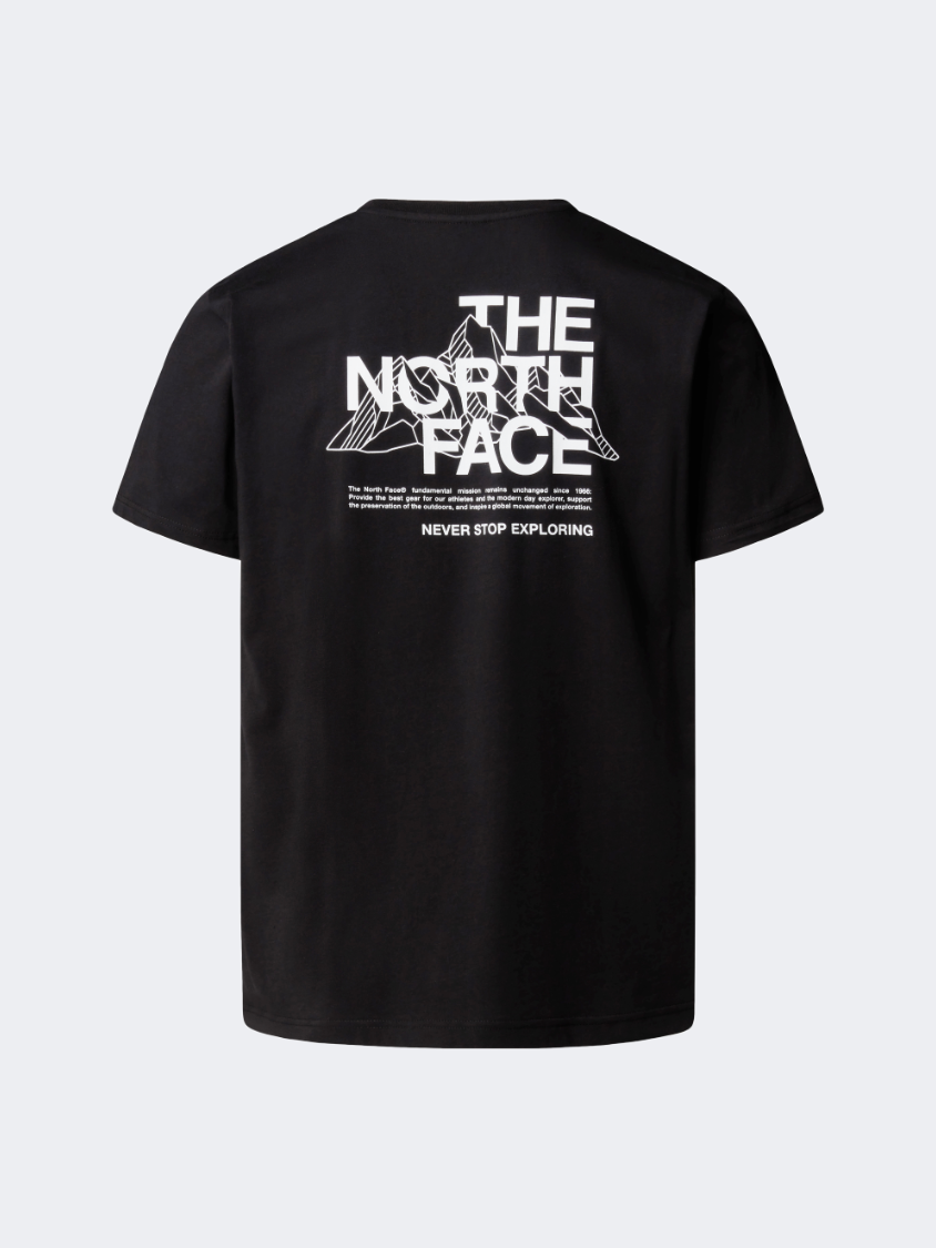تي شيرت لايف ستايل رجالي The North Face Mountain Sketch أسود