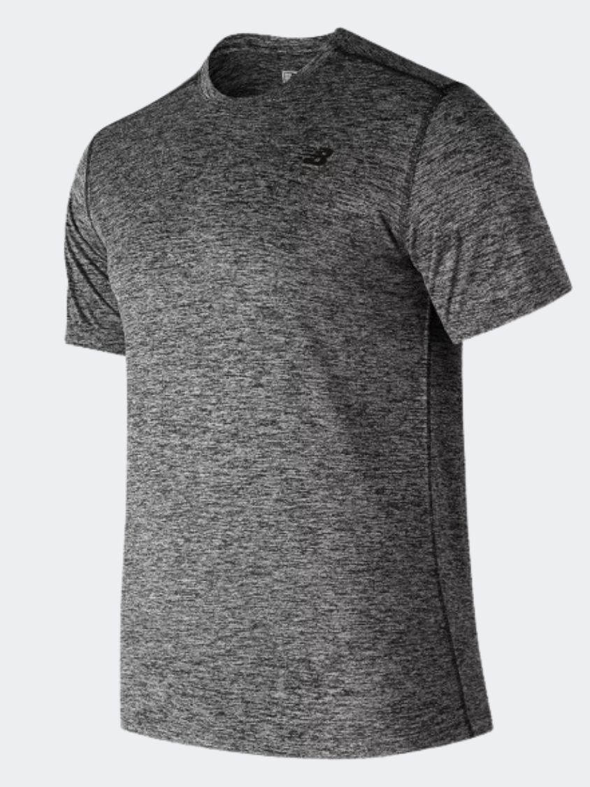 New Balance Core Heathered Men Performance T-Shirt Black Heather