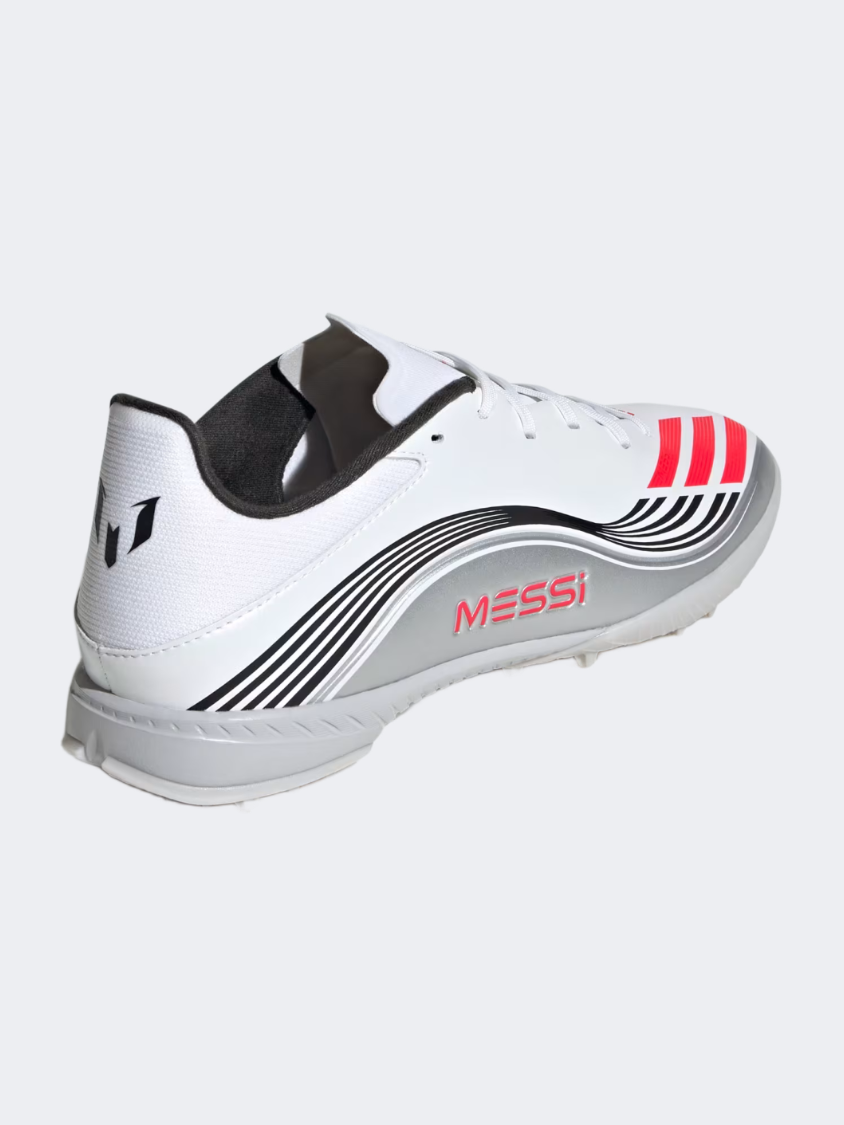 أحذية كرة القدم للرجال Adidas F50 Messi League Turf أبيض/أحمر/فضي