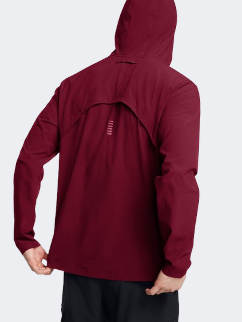 Under Armour Outrun The Storm Men Running Jacket Cardinal/Black