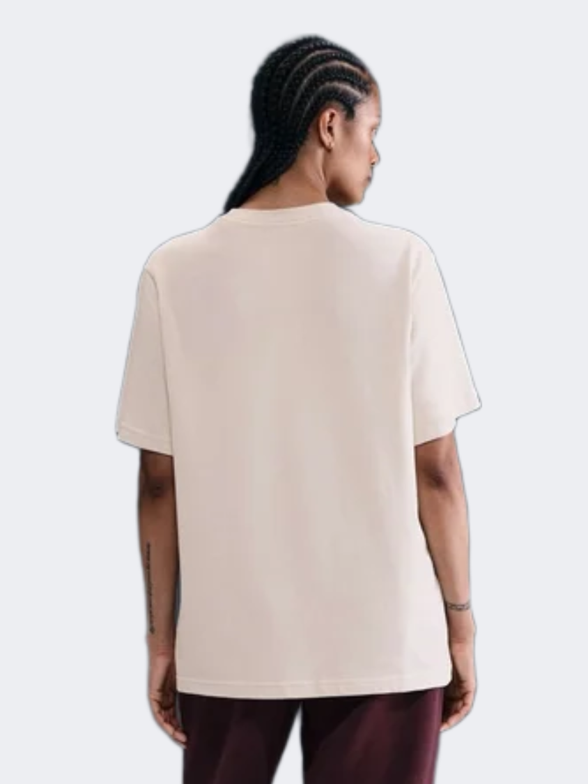 Nike ملابس رياضية أساسية للنساء Lifestyle تي شيرت لون Light Bone