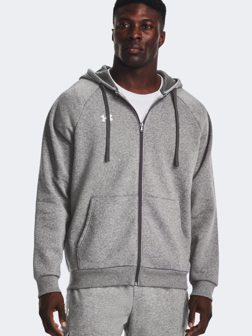 Under Armour Rival Fleece Full Zip Men Lifestyle Hoody Castlerock/White