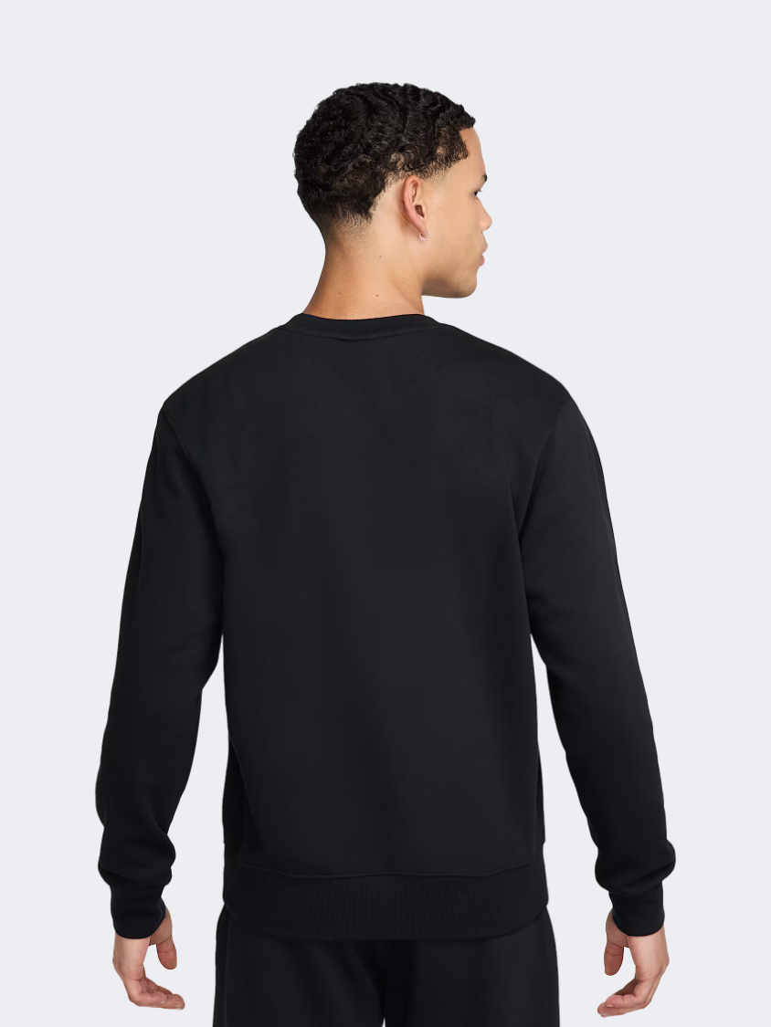 سويت شيرت لايف ستايل للرجال Nike Club French Terry أسود/أبيض
