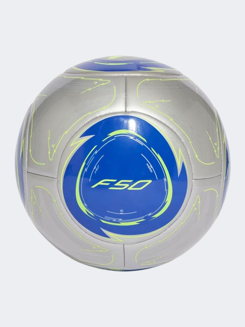 Adidas Messi Club Unisex Football Ball Silver/Blue/Yellow
