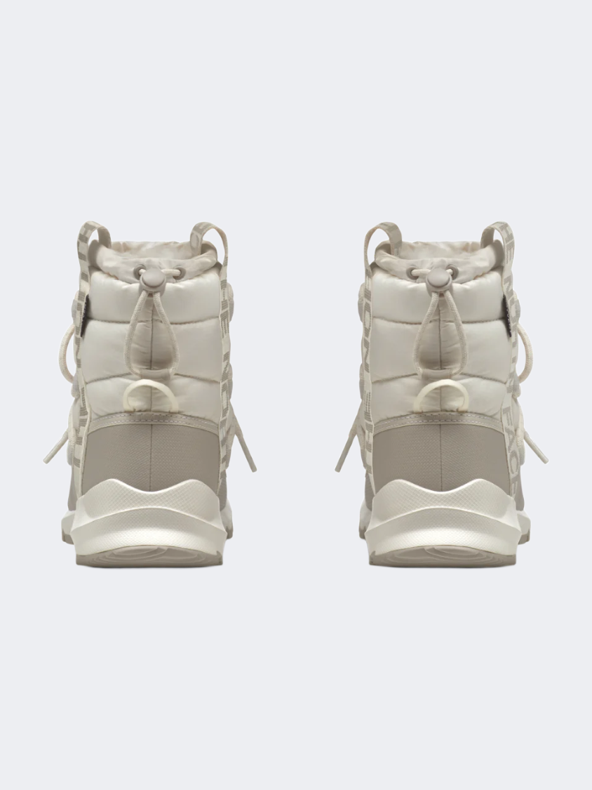 The North Face Thermoball Lace Up Waterproof Women Lifestyle After Ski Boot Gardenia White/Grey