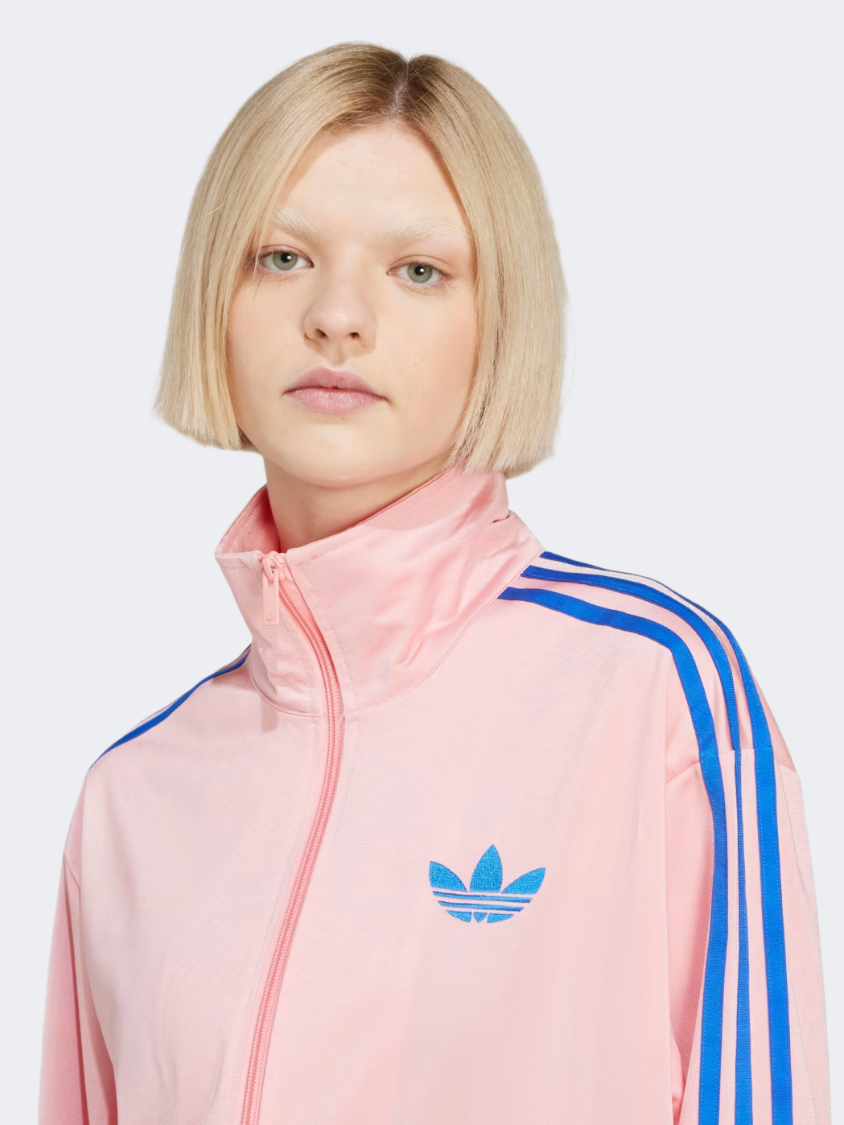 Adidas Adicolor Classic Firebird Loose Women Original Track Top Pink Spark/Blue