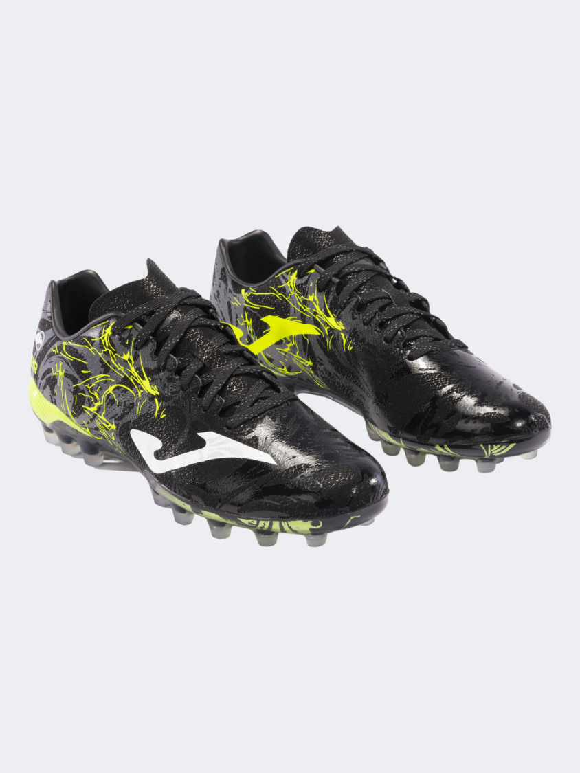 Joma Super Copa 2401 AG Men Football Shoes Black/Lemon Fluor