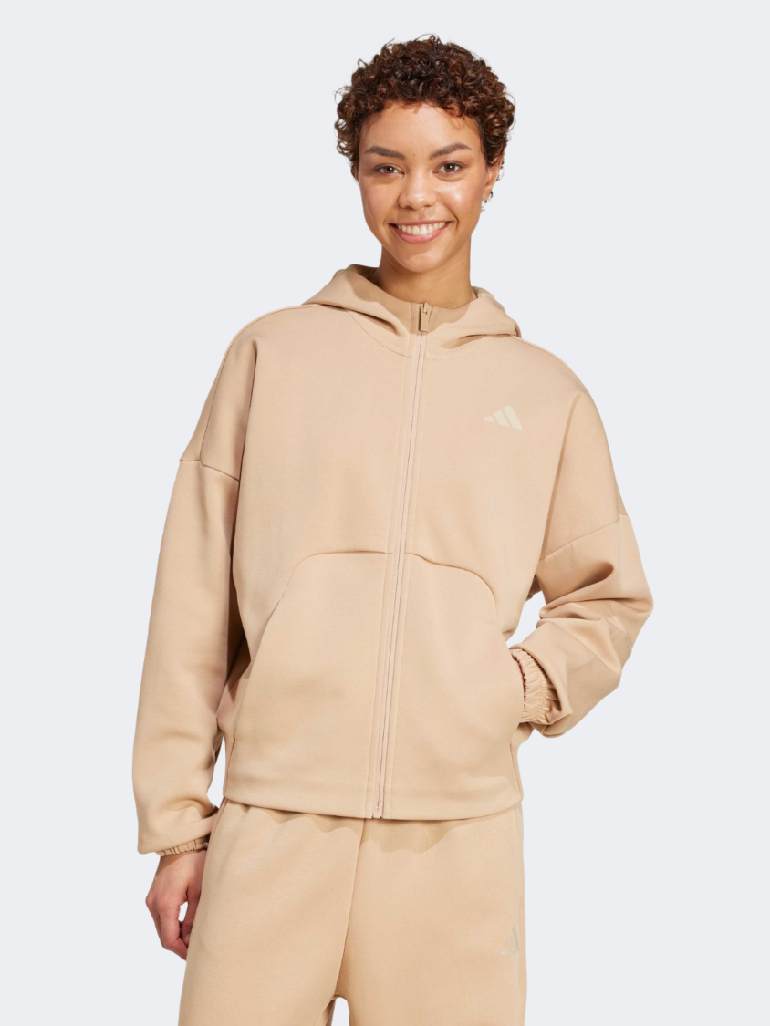 Adidas Fit Women Sportswear Hoody Brown