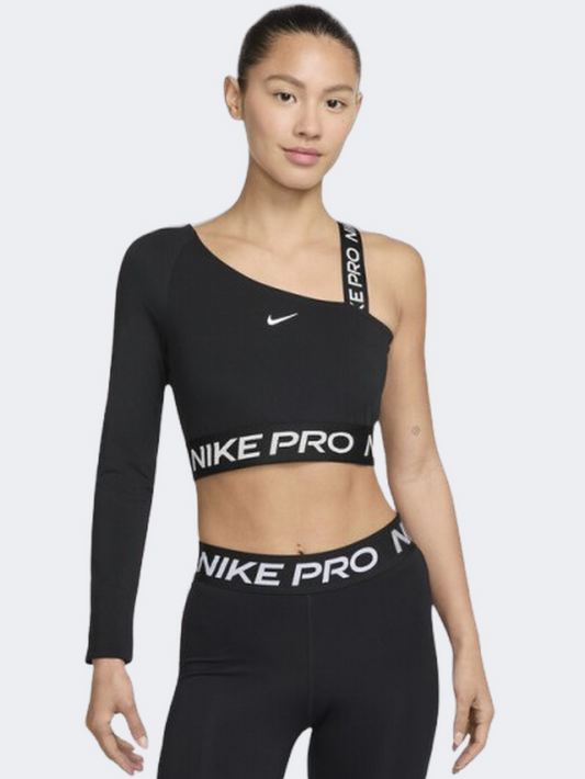 Nike Pro Shine Women Training T-Shirt Black/White