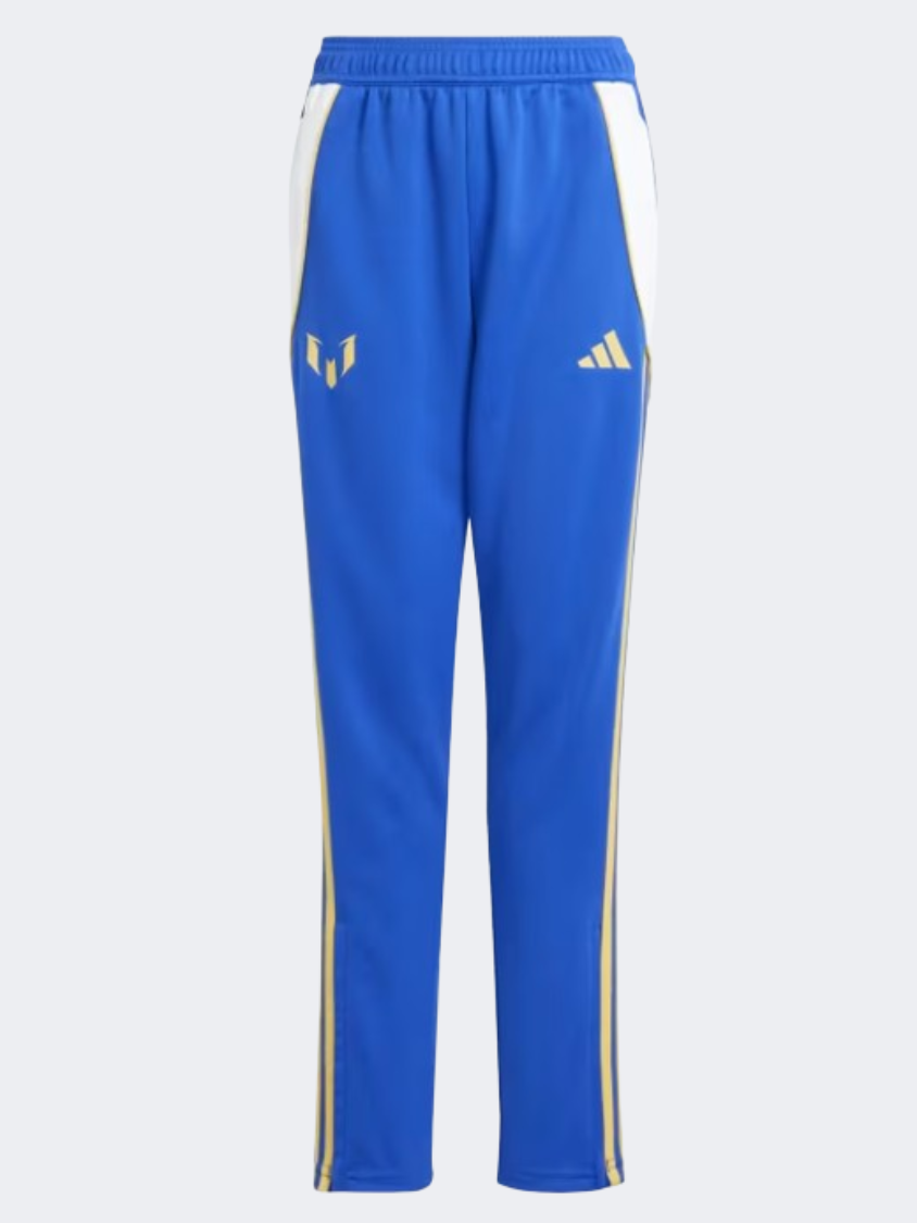 Adidas Messi Boys Football Pant Semi Blue/White
