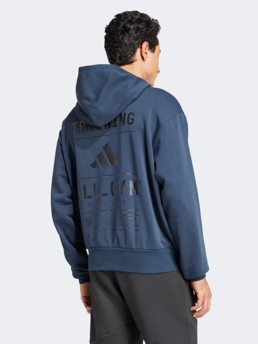 Adidas All Gym Category Pump Cover Men Training Hoody Aurora Ink