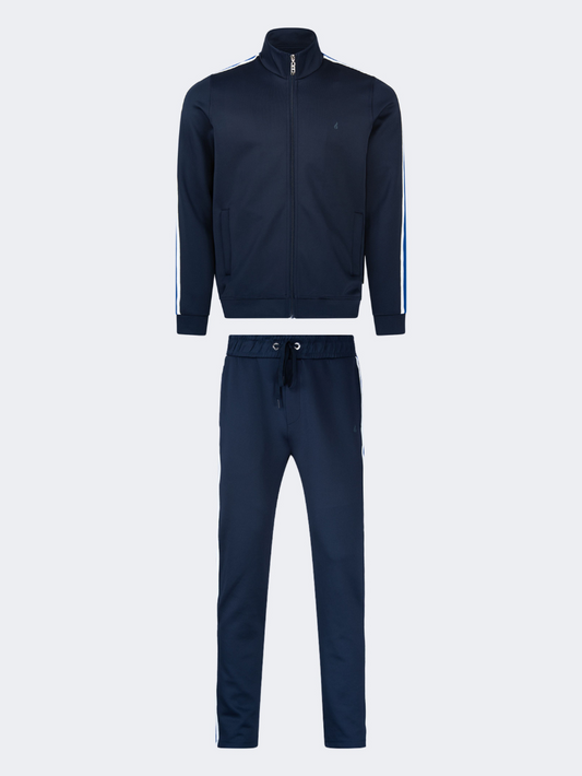 Oil And Gaz Classy Men Lifestyle Suit Navy/White