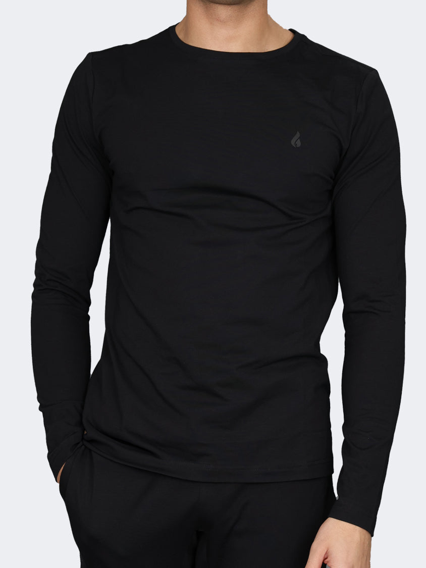 Oil And Gaz Classic Men Lifestyle R.Neck Long Sleeve Black