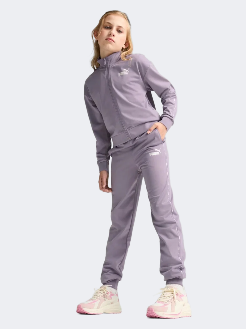 Puma Ess Tape Tricot Girls Lifestyle Suit Pale Plum