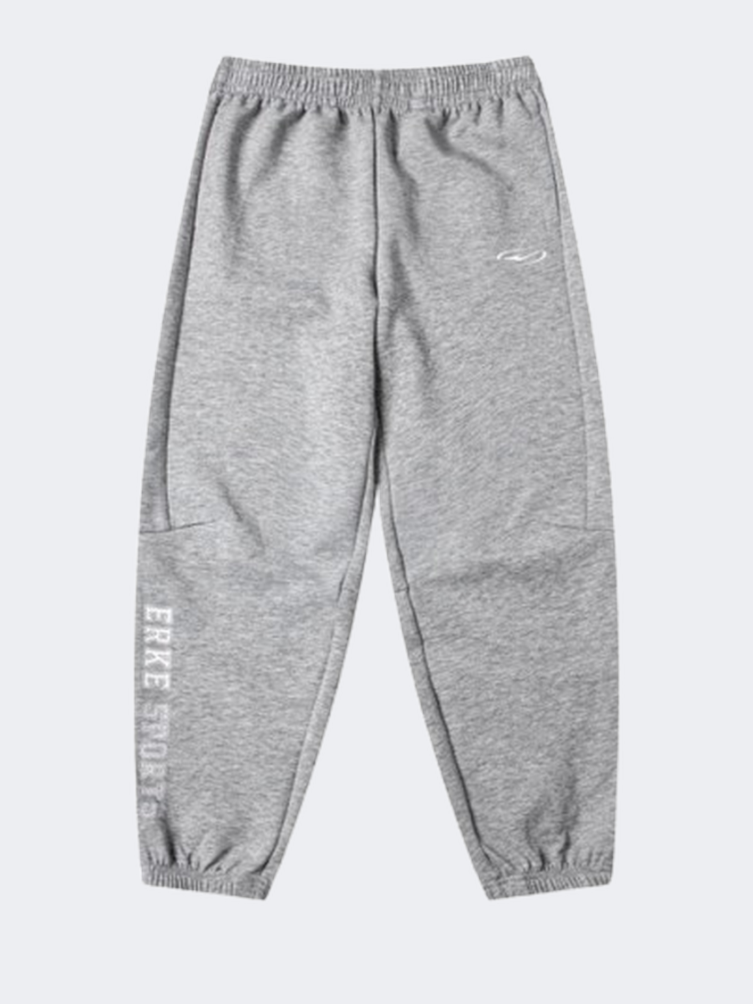 بنطال تدريب للأولاد من Erke محبوك بلون رمادي فاتح ممزوج