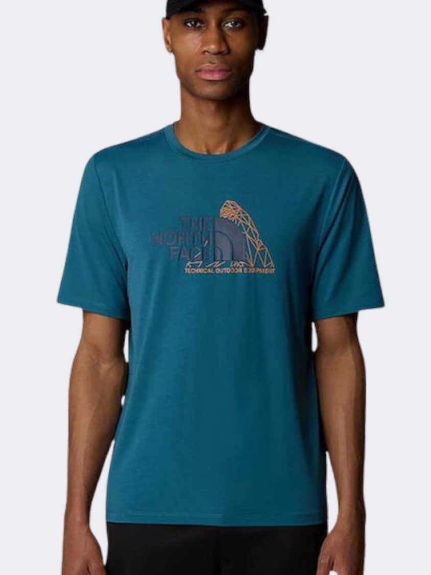 The North Face Mountain Fondation Men Lifestyle T-Shirt Mallard Blue