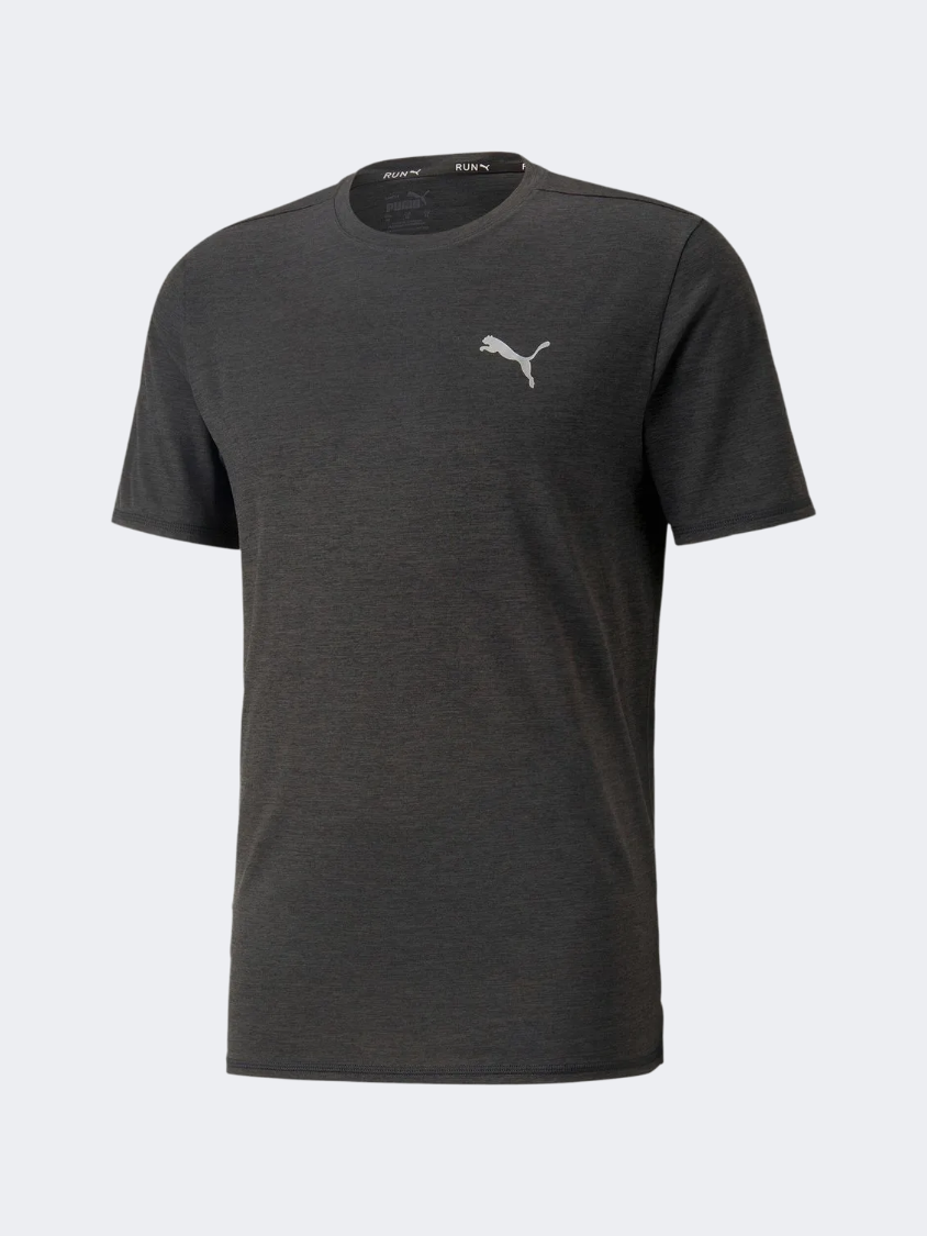 Puma Run Favorite Heather Men Lifestyle T-Shirt Black