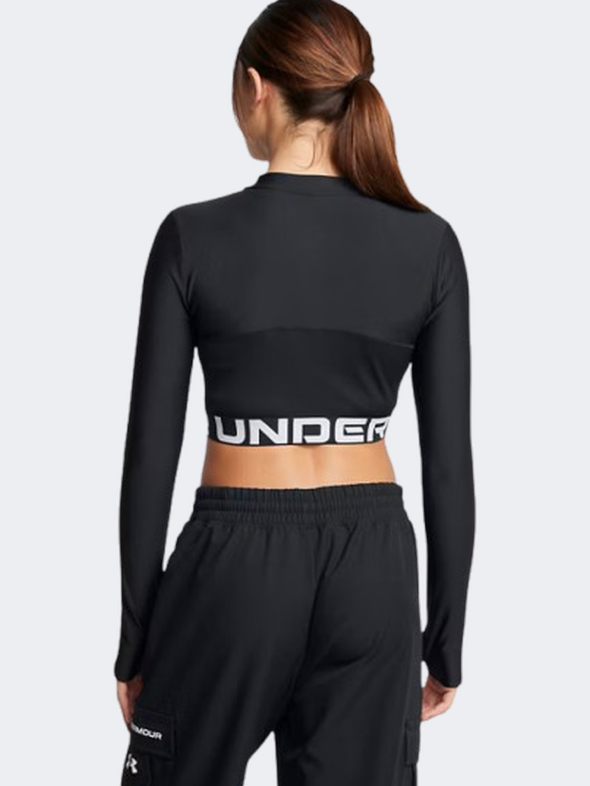 Under Armour Heatgear Rib Women Training Long Sleeve Black/White