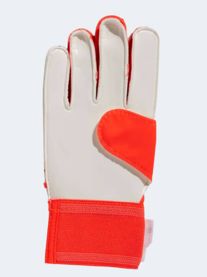 قفازات كرة القدم للأطفال Adidas Predator باللون الأسود/الأحمر/الأصفر