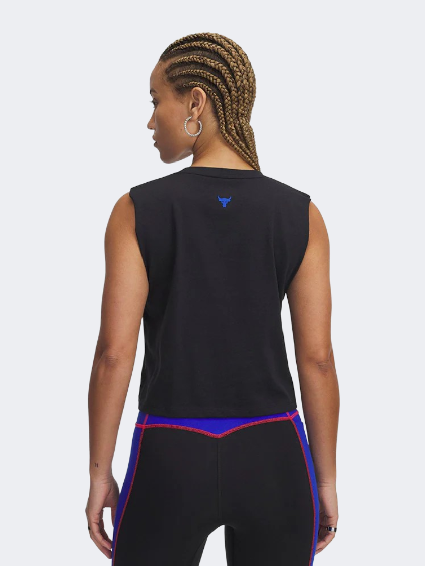 Under Armour Project Rock Iron Paradise Women Training Tank Black/Royal