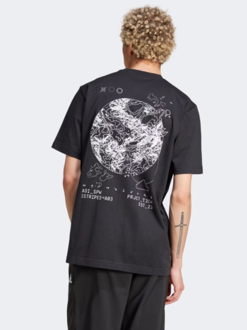 Adidas City Escape Circle Men Sportswear T-Shirt Black