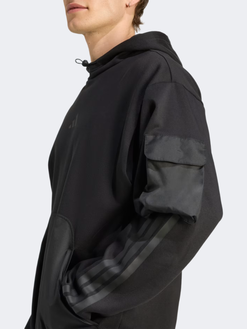 Adidas City Tech Utility Fleece Men Sportswear Hoody Black