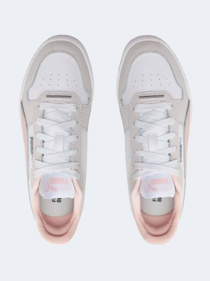 حذاء حياة الشارع للأطفال من Puma Carina Street Jr Gs للبنات أبيض/وردي/رمادي
