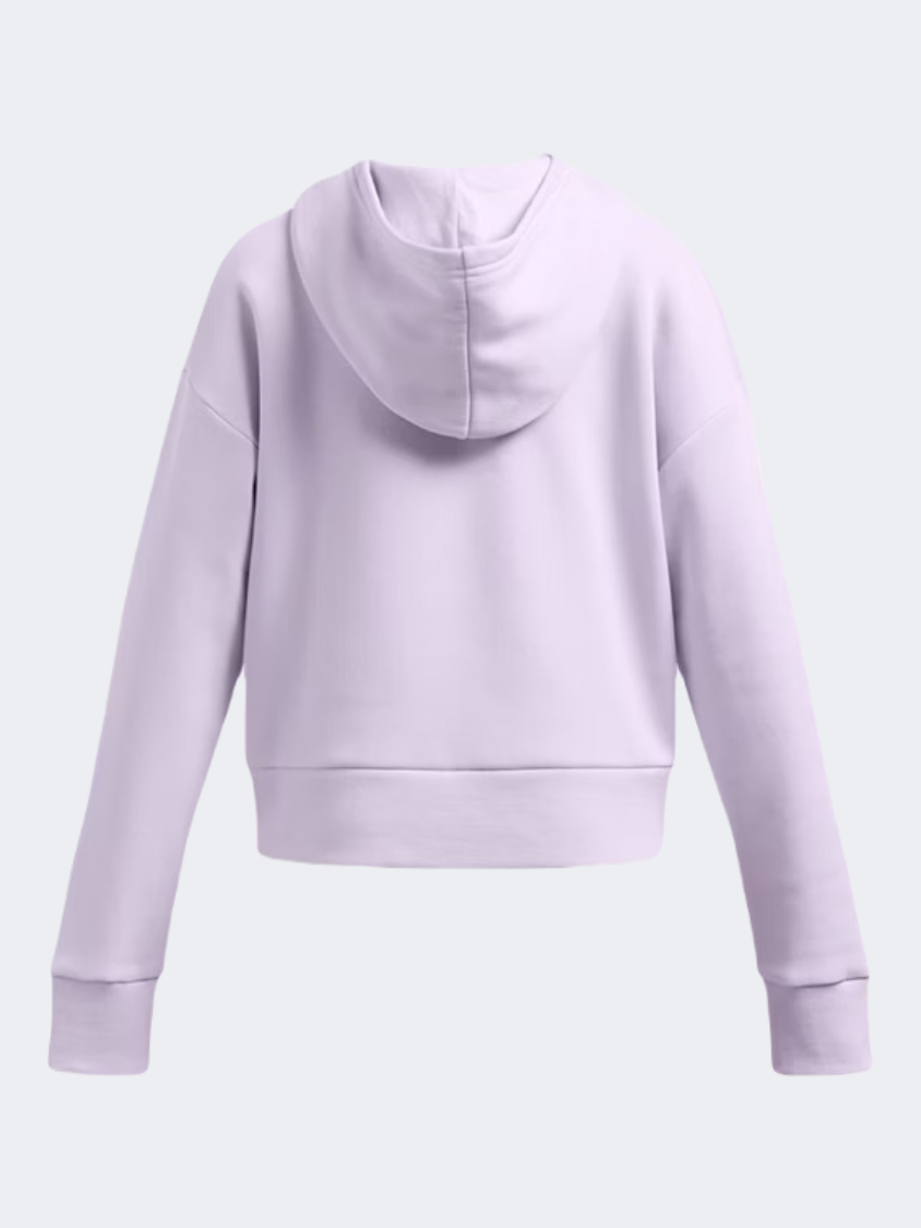 Under Armour Rival Fleece Crop Girls Training Hoody Salt Purple/White