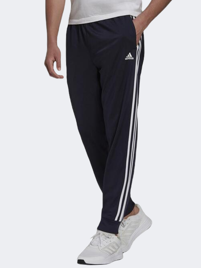 Adidas Essentials Warm Up Tapered 3 Stripes Men Sportswear Pant Legend Ink/White