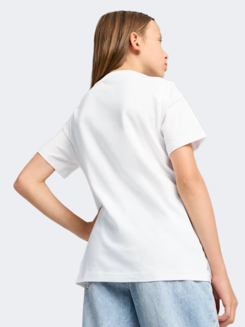 Puma Essentials Script Girls Lifestyle T-Shirt White