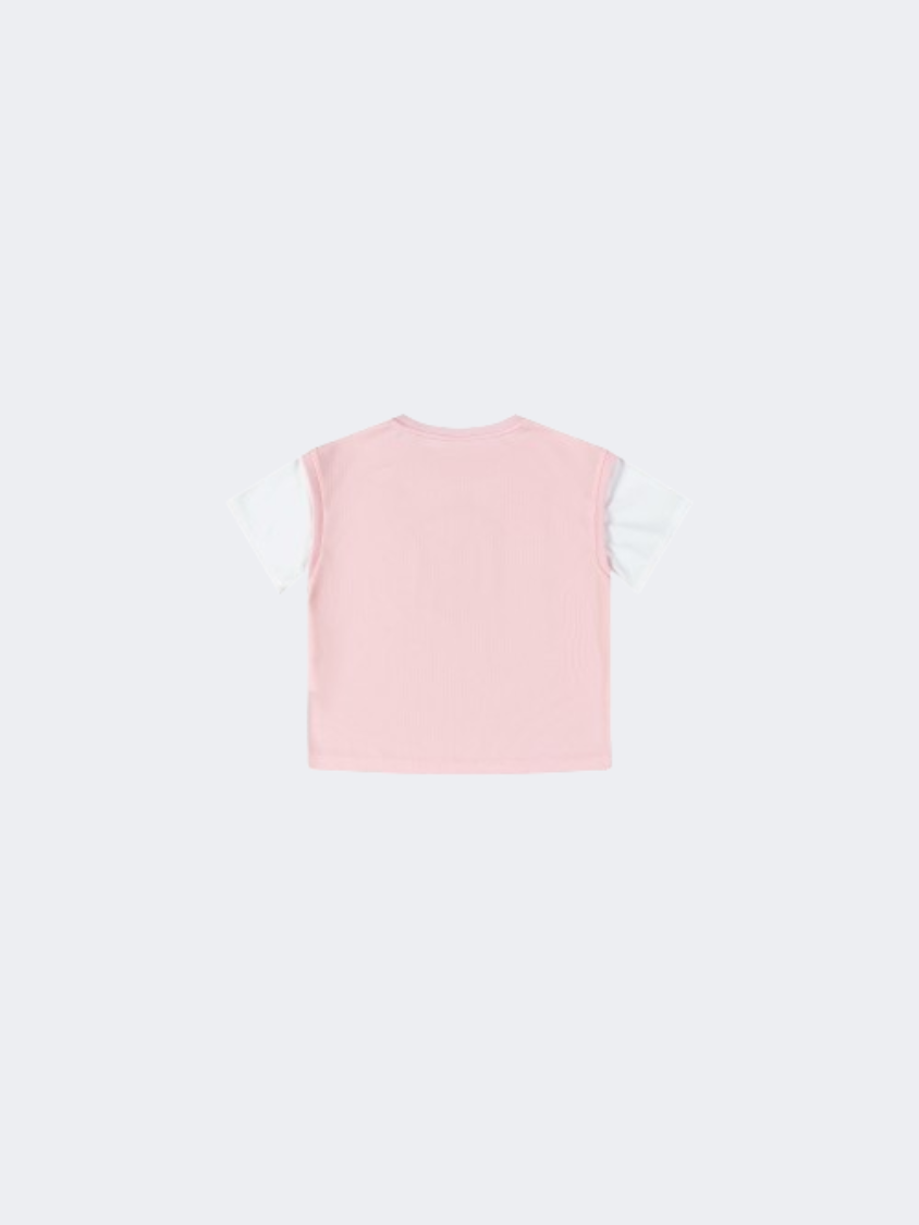 Erke Crew Neck Little-Girls Lifestyle T-Shirt Pink