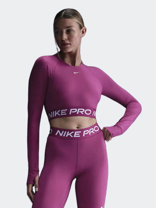 Nike Pro Women Training T-Shirt Fuchsia/White