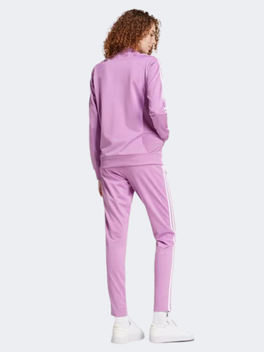 Adidas Essential 3 Stripes Women Sportswear Suit Purple/White