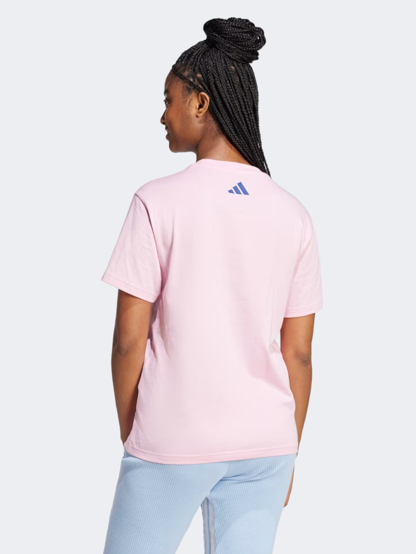 Adidas Tech Illustrate Graphic Women Sportswear T-Shirt True Pink