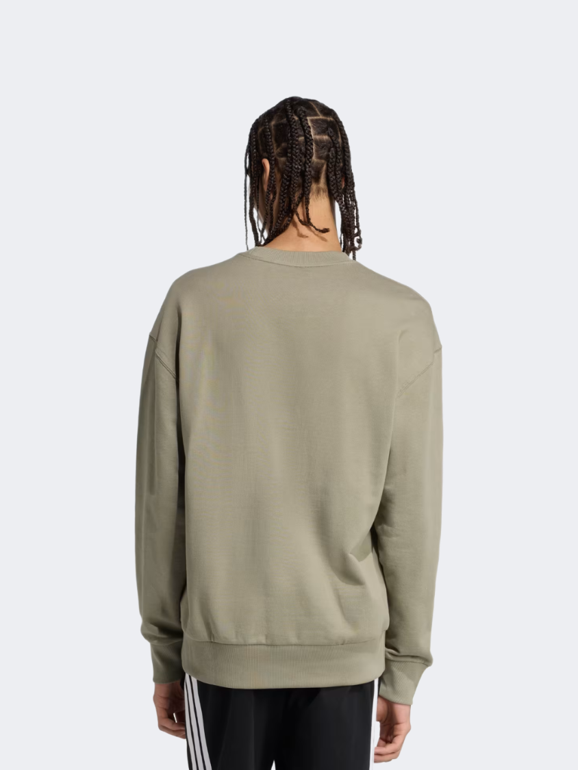 Adidas All SZN French Terry Men Sportswear Sweatshirt Silver Pebble