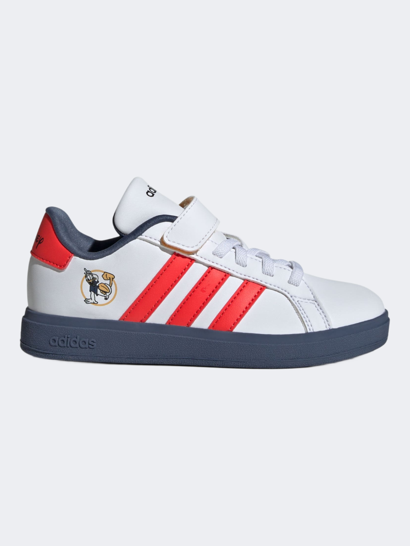 Adidas X Disney Mickey And Friends Grand Court Ps-Boys Sportswear Shoes Red/White/Ink