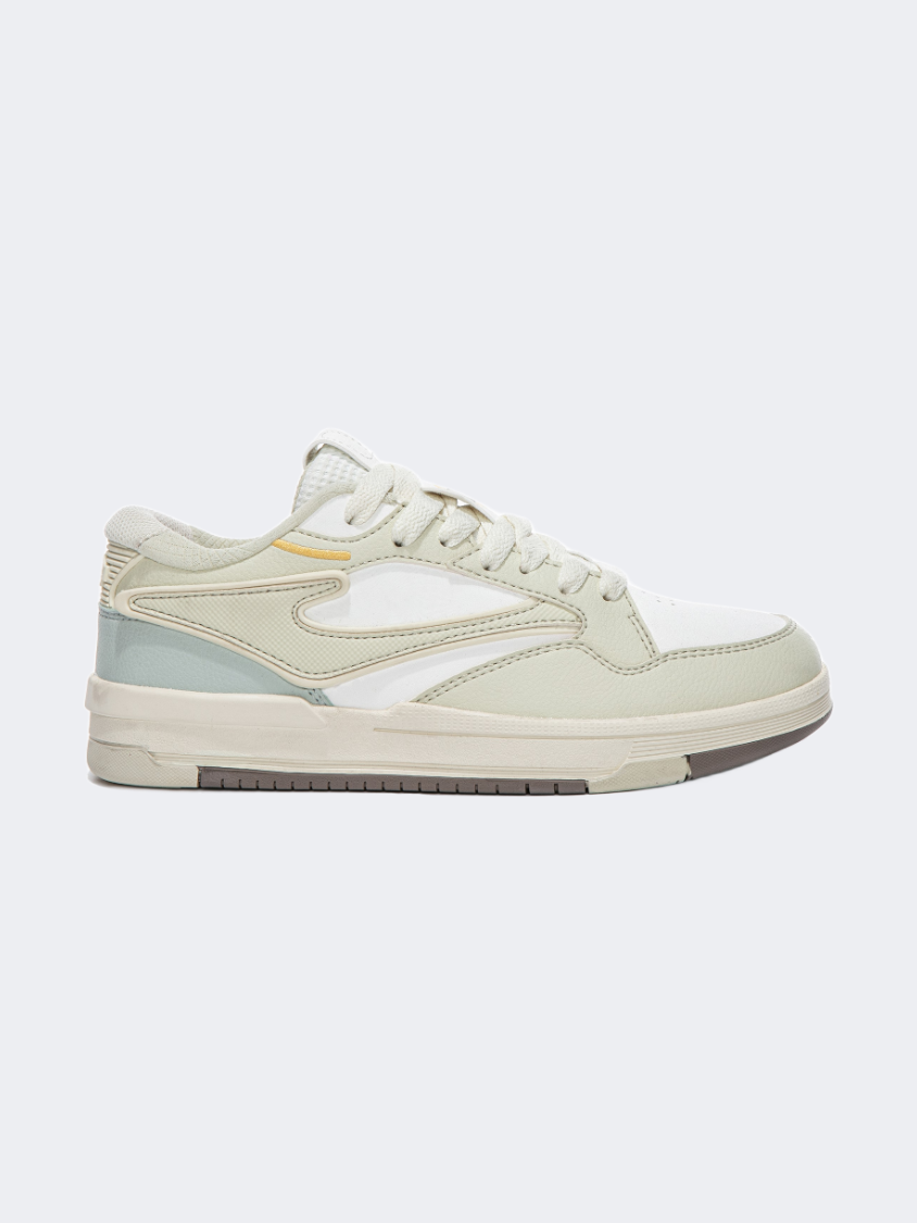Erke Skateboard Women Lifestyle Sneaker Light White/Green