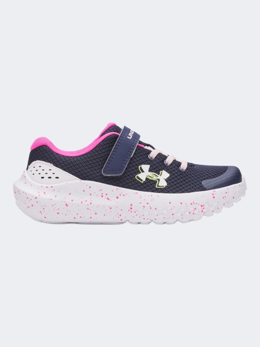 Under Armour GPS Surge 4 Ac Ps-أحذية الجري للأولاد كحلي/وردي/أبيض