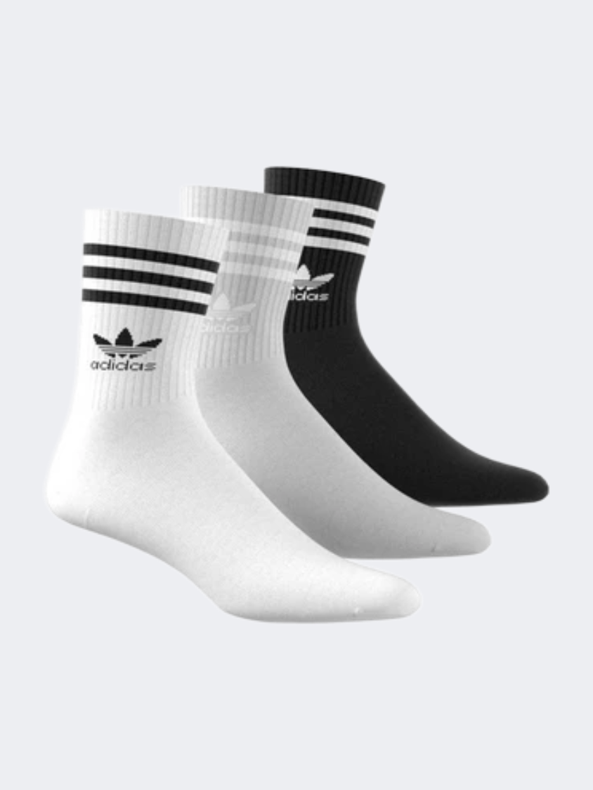 Adidas Mid Cut Unisex Original Sock White/Grey/Black
