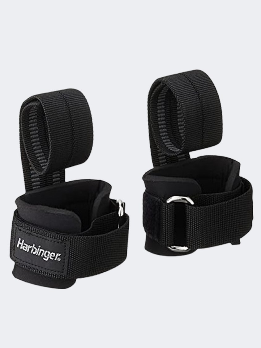 Harbinger Big Grip Pro Lift Unisex Fitness Straps Black