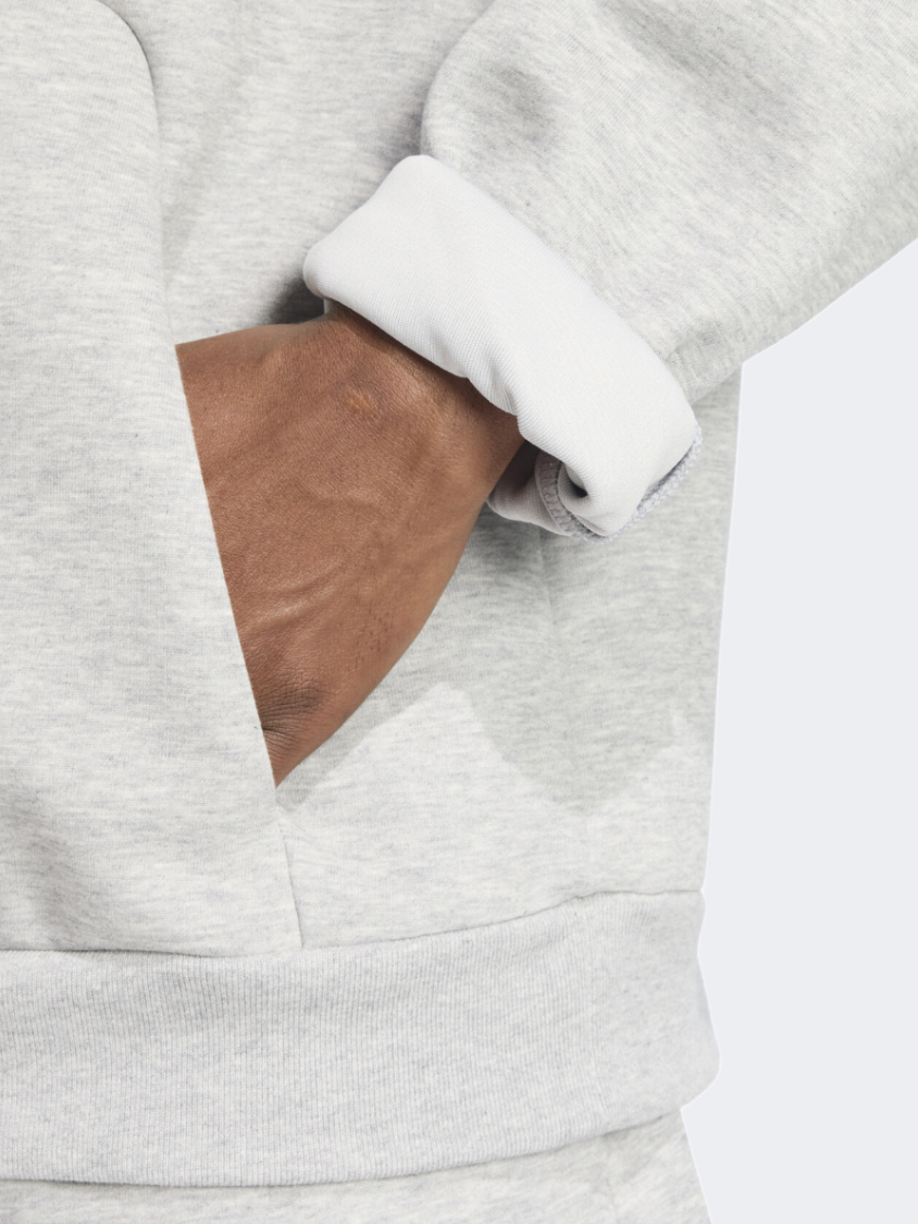 Adidas Future Icons 3-Stripes Men Sportswear Hoody Grey Heather