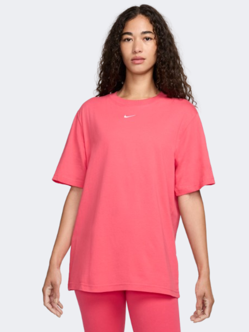 Nike Sportswear Essential Women Lifestyle T Shirt Aster Pink White Mike Sport Iraq